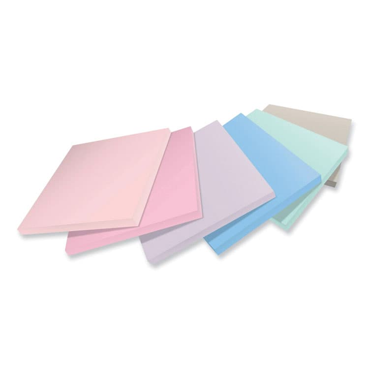 3M/COMMERCIAL TAPE DIV. 100% Recycled Paper Super Sticky Notes, 3" x 3", Wanderlust Pastels, 70 Sheets/Pad, 12 Pads/Pack (MMM654R12SSNRP) thumbnail 3