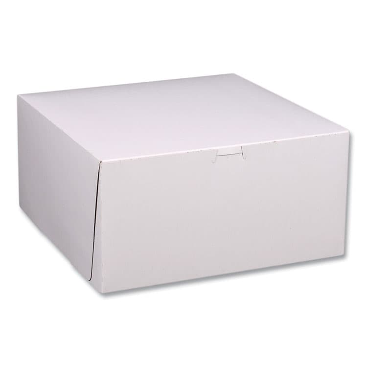 SOUTHERN CHAMPION TRAY White One-Piece Non-Window Bakery Boxes, Standard, 12 x 12 x 6, White/Brown, Paper, 50/Bundle (SCH1589)