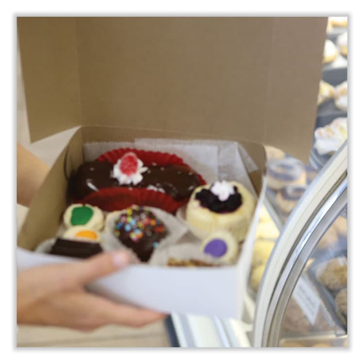 SOUTHERN CHAMPION TRAY White One-Piece Non-Window Bakery Boxes, Standard, 8 x 2.5 x 8, White, Paper, 250/Bundle (SCH1533) thumbnail 4