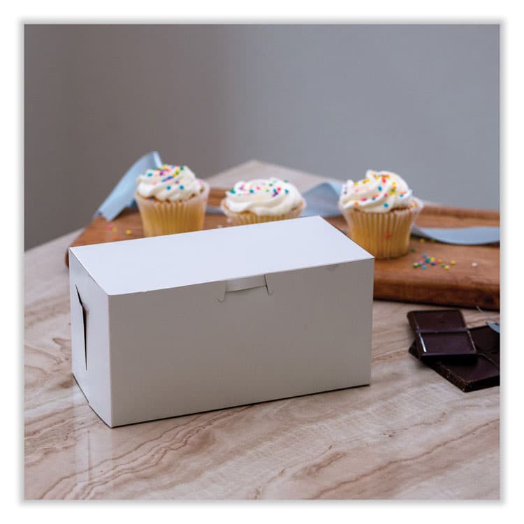 SOUTHERN CHAMPION TRAY White One-Piece Non-Window Bakery Boxes, Standard, 9 x 5 x 4, White, Paper, 250/Bundle (SCH1549) thumbnail 3