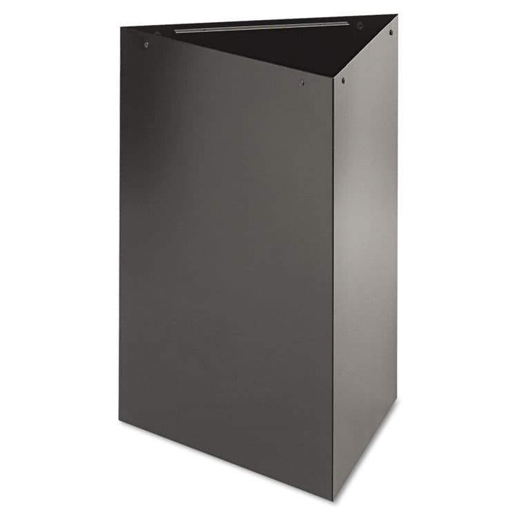 SAFCO PRODUCTS Trifecta Waste Receptacle, 38" High Base, Steel, Black (SAF9553BL)