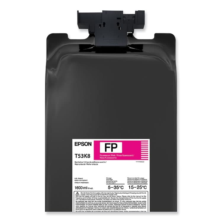 EPSON AMERICA, . T53K820 (T53K) UltraChrome DS Ink, Fluorescent Pink, 2/Pack (EPST53K820)