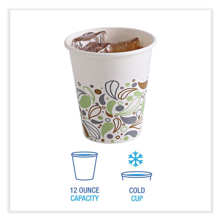 BOARDWALK Deerfield Printed Paper Cold Cups, 12 oz, 50/Sleeve, 20 Sleeves/Carton (BWKDEER12CCUP) thumbnail 4