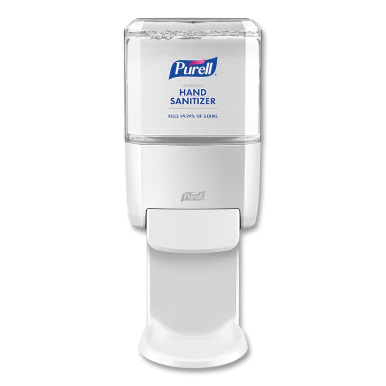 GO-JO INDUSTRIES Push-Style Hand Sanitizer Dispenser, 1,200 mL, 5.25 x 8.56 x 12.13, White (GOJ502001)