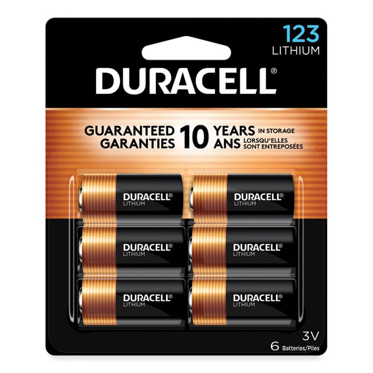 DURACELL PRODUCTS COMPANY Specialty High-Power Lithium Batteries, 123, 3 V, 6/Pack (DURDL123AB6PK)