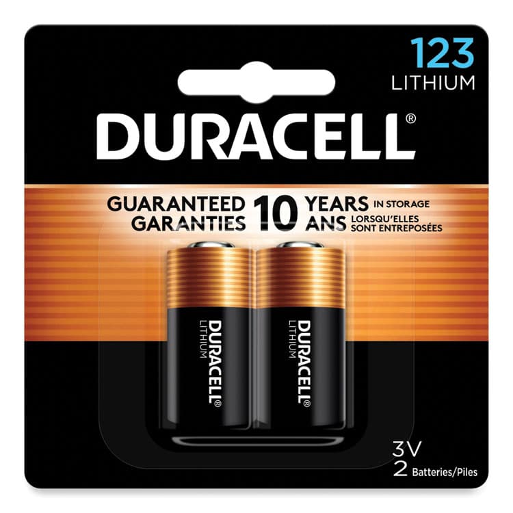 DURACELL PRODUCTS COMPANY Specialty High-Power Lithium Battery, 123, 3 V, 2/Pack (DURDL123AB2BPK)