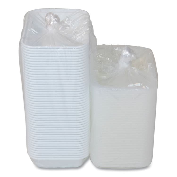 PACTIV EVERGREEN CORPORATION Newspring VERSAtainer Microwavable Containers, Rectangular, 16 oz, 7.4 x 5 x 2.2, White/Clear, Plastic, 150/Carton (PCTNC8168) thumbnail 3