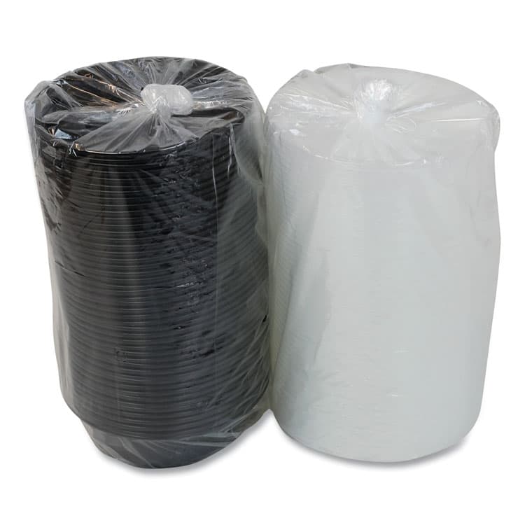 PACTIV EVERGREEN CORPORATION Newspring VERSAtainer Microwavable Containers, Oval, 24 oz, 9.1 x 6.7 x 1.45, Black/Clear, Plastic, 150/Carton (PCTOC24B) thumbnail 2