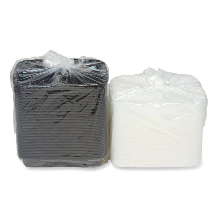 PACTIV EVERGREEN CORPORATION Newspring DELItainer Microwavable Container, 32 oz, 7.57 x 9.9 x 2.1, Black/Clear, Plastic, 150/Carton (PCTNC333B) thumbnail 3