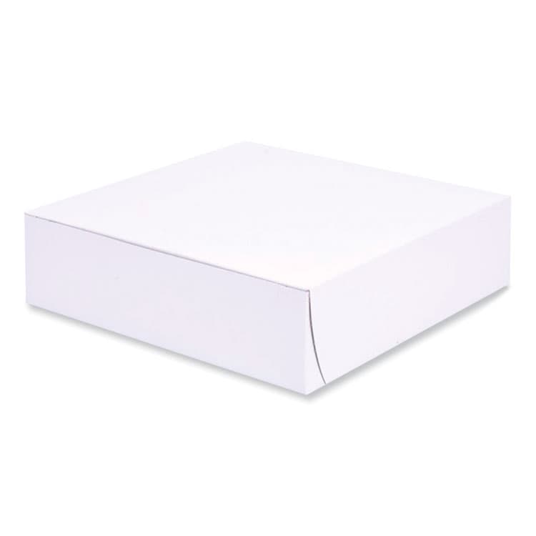 SOUTHERN CHAMPION TRAY Bakery Boxes, Standard, 9 x 9 x 2.5, White, Paper, 250/Carton (SCH1553)