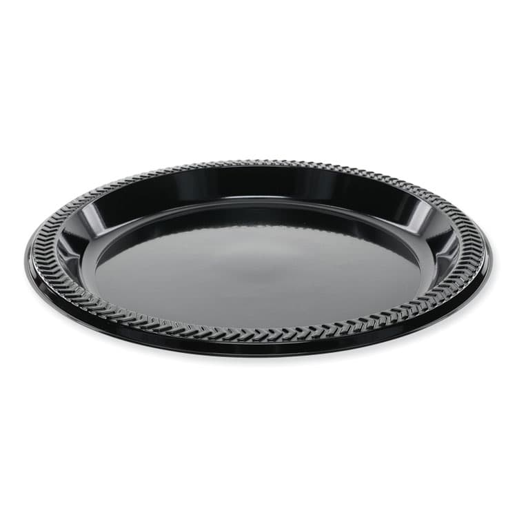 PACTIV EVERGREEN CORPORATION Meadoware Impact Plastic Dinnerware, Plate, 8.9" dia, Black, 400/Carton (PCTYMI9E)