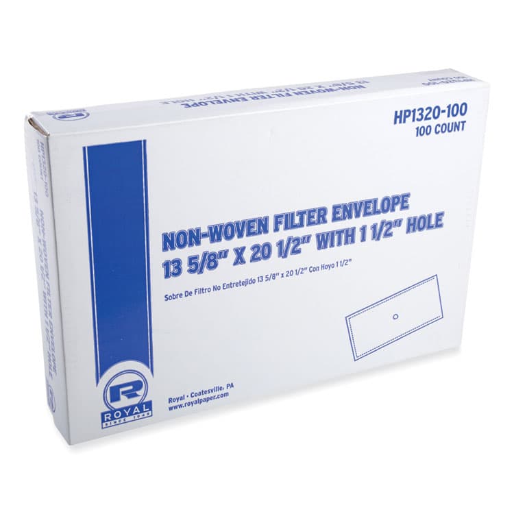 AMERCAREROYAL Filter Envelope, Fry Oil, 13.75" x 20.75" with 1.5" Hole, 100/Carton (RPPHP1320100)