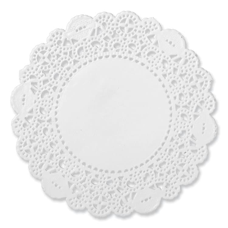 AMERCAREROYAL Lace Doilies, Round, 4", White, 10,000/Carton (RPPLD4) thumbnail 2