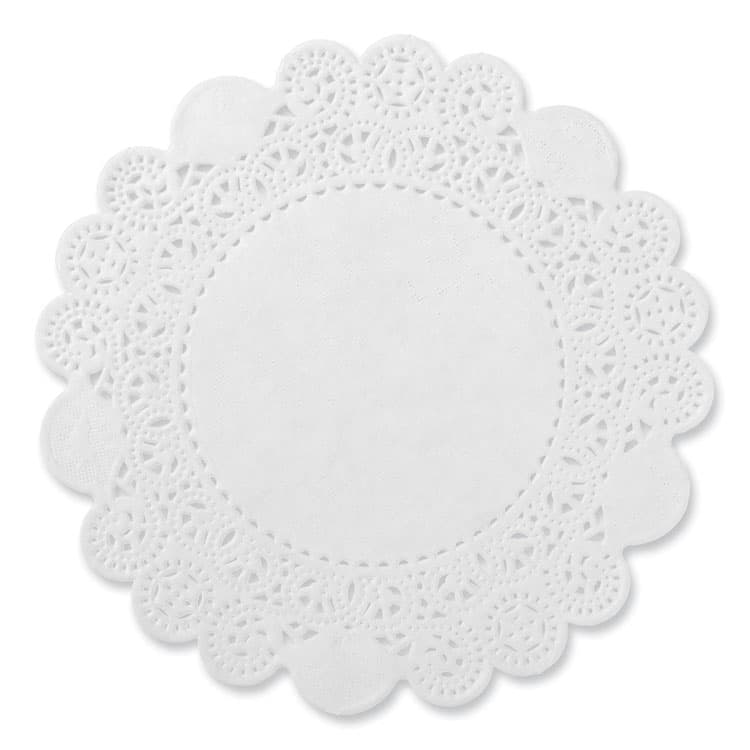 AMERCAREROYAL Lace Doilies, Round, 6", White, 10,000/Carton (RPPLD6) thumbnail 2