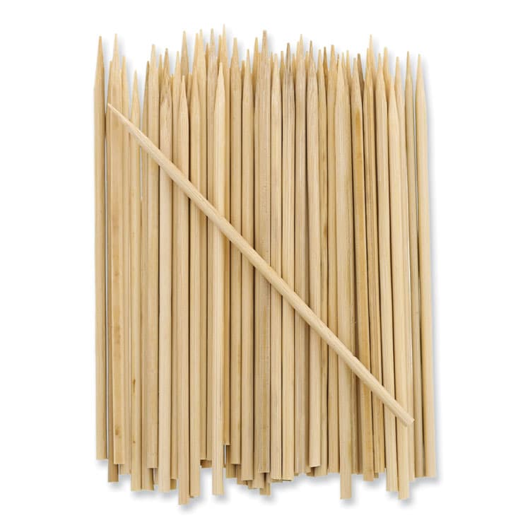 AMERCAREROYAL Bamboo Skewers, Paper, 4", Natural, 19,200/Carton (RPPR804) thumbnail 2