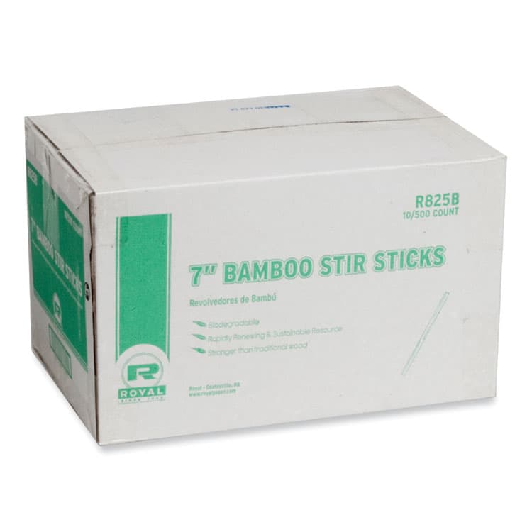 AMERCAREROYAL Bamboo Stir Sticks, 7", 5,000/Carton (RPPR825B)