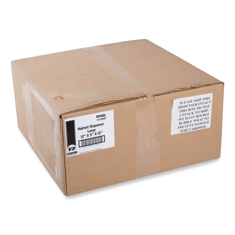 AMERCAREROYAL AmerCareRoyal Dispenser, Hairnets/Bouffant Caps/BeardCovers, 5 x 12 x 12, Clear (RPPRPHDL)