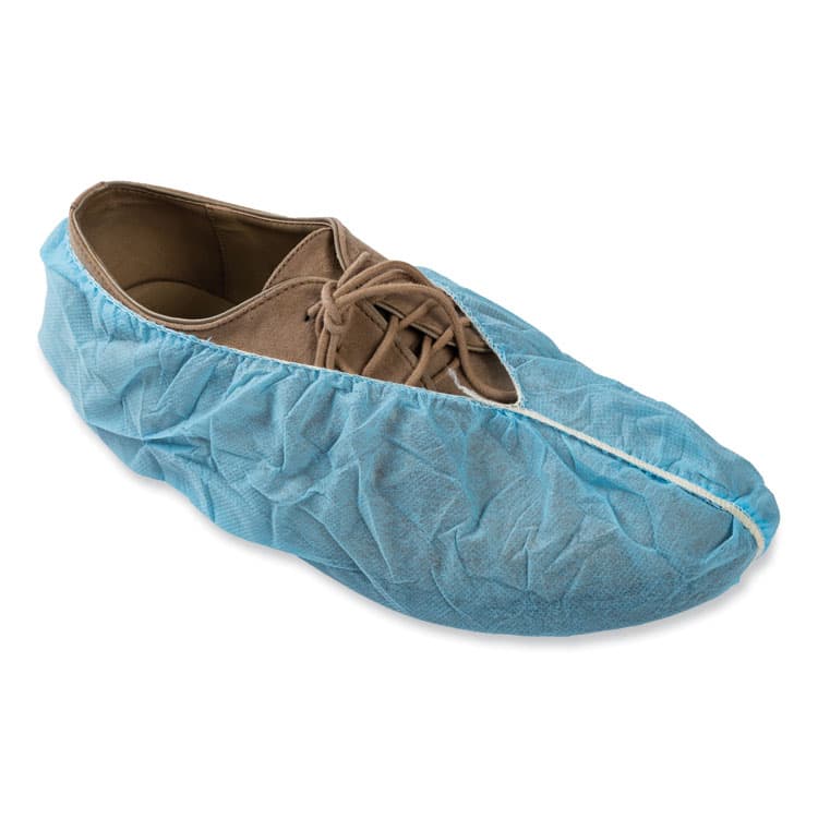 AMERCAREROYAL Polypropylene Non-Skid Shoe Covers, One Size Fits All, Blue, 300/Carton (RPPRSC150NS) thumbnail 2