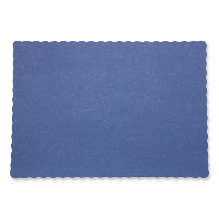 AMERCAREROYAL Placemats, Smooth Surface, Scalloped Edges, 13.5" x 9.5", Blue, 1,000/Carton (RPPSPM914E) thumbnail 2