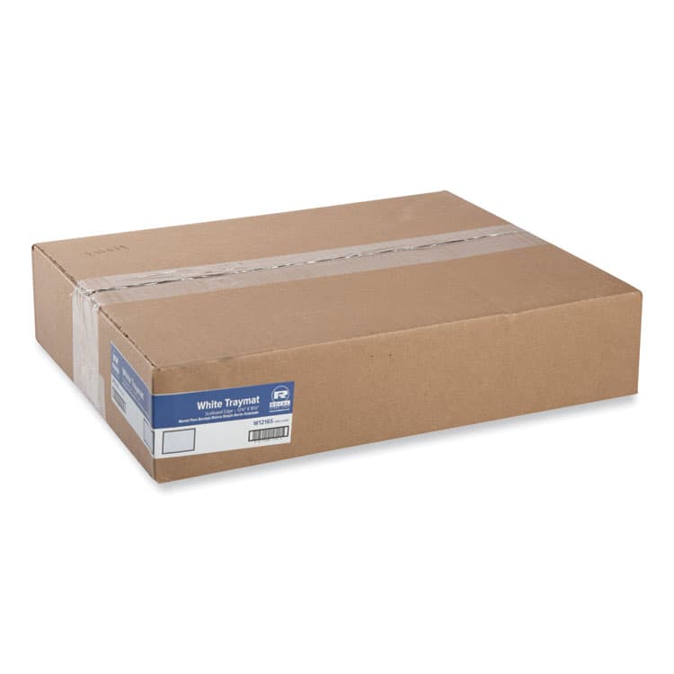 AMERCAREROYAL Traymats, Embossed Surface, Scalloped Edges, 16.5" x 12.75", White, 1,000/Carton (RPPW1216S)