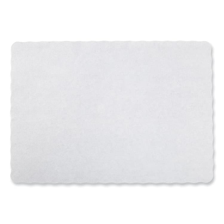 AMERCAREROYAL Placemats, Embossed Surface, Scalloped Edges, 13.5" x 9.5", White, 1,000/Carton (RPPWSS914) thumbnail 2