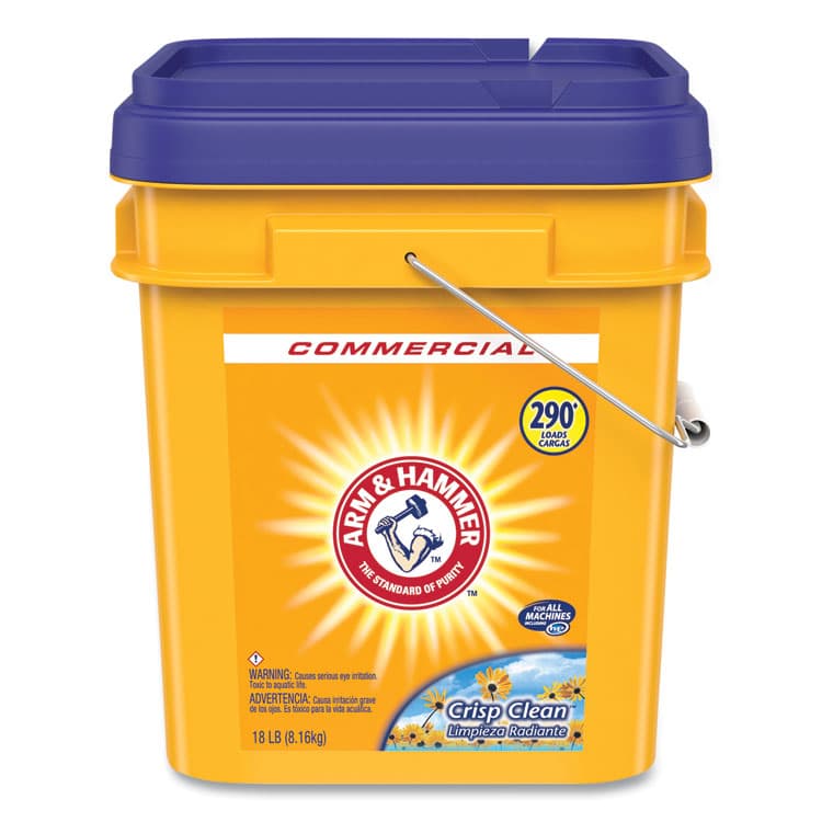 CHURCH & DWIGHT CO., Powder Laundry Detergent, Crisp Clean, 18 lb Pail (CDC3320001001)