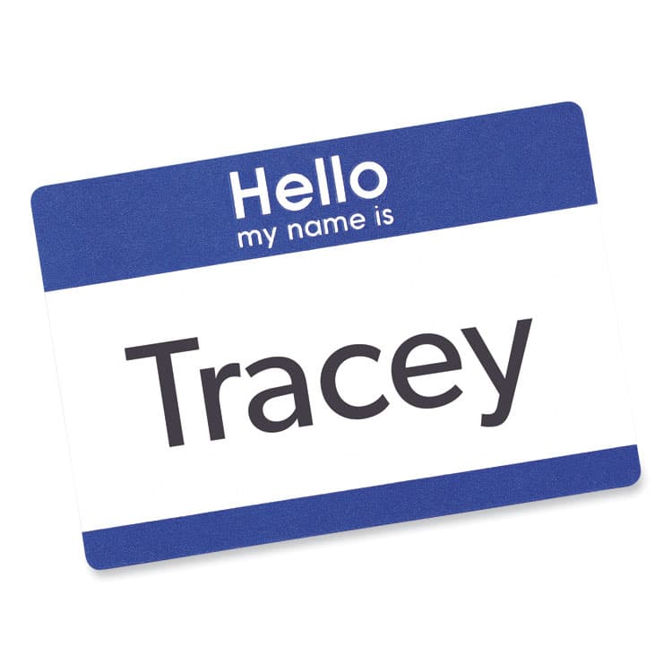 AVERY PRODUCTS CORPORATION Printable Adhesive Name Badges, 3.38 x 2.33, Blue "Hello", 100/Pack (AVE5141) thumbnail 2