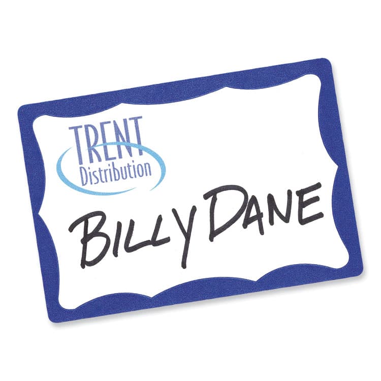 AVERY PRODUCTS CORPORATION Printable Adhesive Name Badges, 3.38 x 2.33, Blue Border, 100/Pack (AVE5144) thumbnail 2
