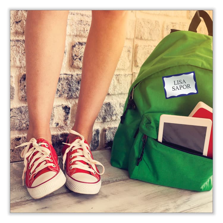 AVERY PRODUCTS CORPORATION Printable Adhesive Name Badges, 3.38 x 2.33, Blue Border, 100/Pack (AVE5144) thumbnail 4