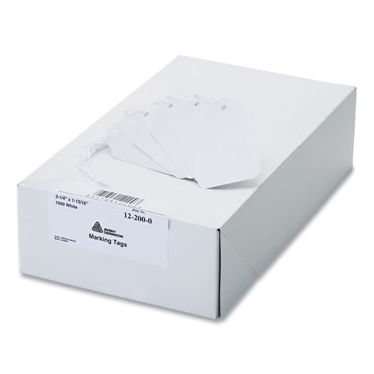 AVERY PRODUCTS CORPORATION Medium-Weight White Marking Tags, 3.25 x 1.94, 1,000/Box (AVE12200)