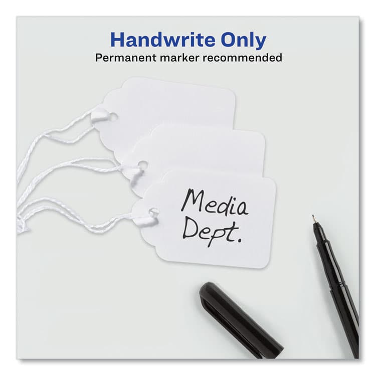 AVERY PRODUCTS CORPORATION Medium-Weight White Marking Tags, 3.25 x 1.94, 1,000/Box (AVE12200) thumbnail 4