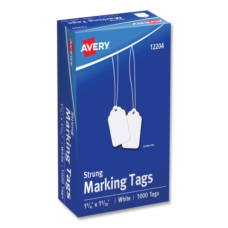 AVERY PRODUCTS CORPORATION Medium-Weight White Marking Tags, 1.75 x 1.09, 1,000/Box (AVE12204)