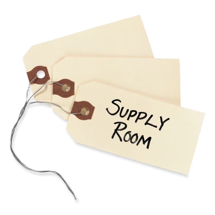 AVERY PRODUCTS CORPORATION Double Wired Shipping Tags, 11.5 pt Stock, 3.25 x 1.63, Manila, 1,000/Box (AVE12602) thumbnail 4