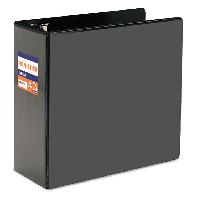 SAMSILL CORPORATION Nonstick D-Ring View Binder, 3 Rings, 5" Capacity, 11 x 8.5, Black (SAM16400)