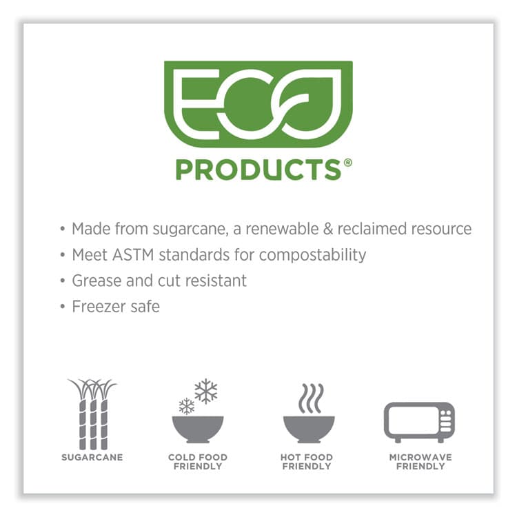 ECO-PRODUCTS,INC. Sugarcane Portion Cup Lids, Fits 2 oz Portion Cups, White, 2,500/Carton (ECOEPSPCLID2) thumbnail 2