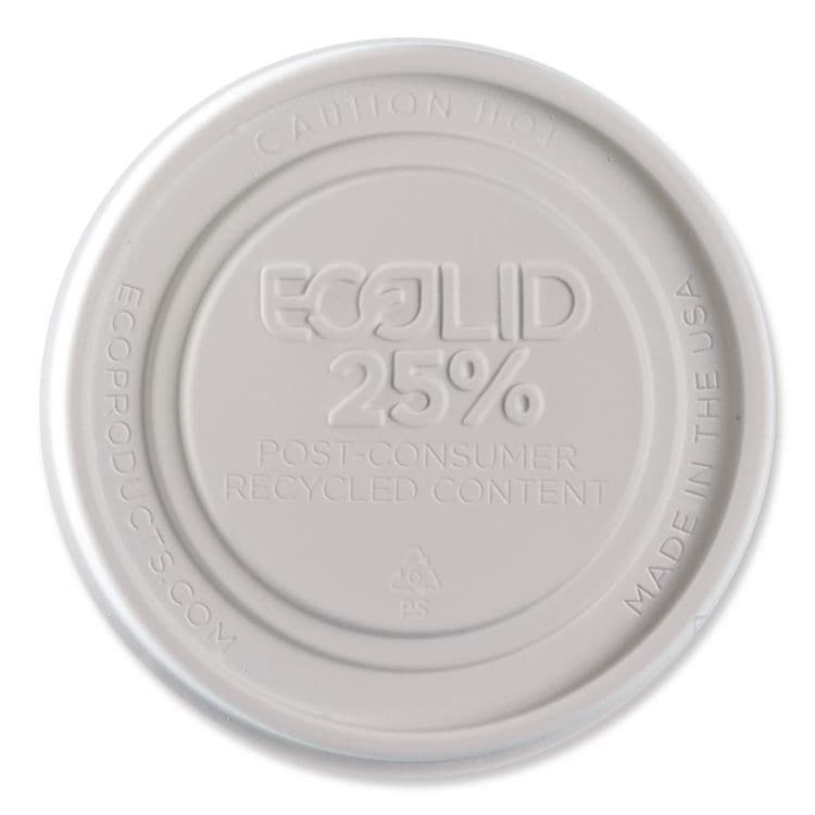 ECO-PRODUCTS,INC. Evolution World EcoLid 25% Recycled Food Container Lid, Fits 12 to 32 oz Containers, White, Plastic, 500/Carton (ECOEPBRSCLIDL)