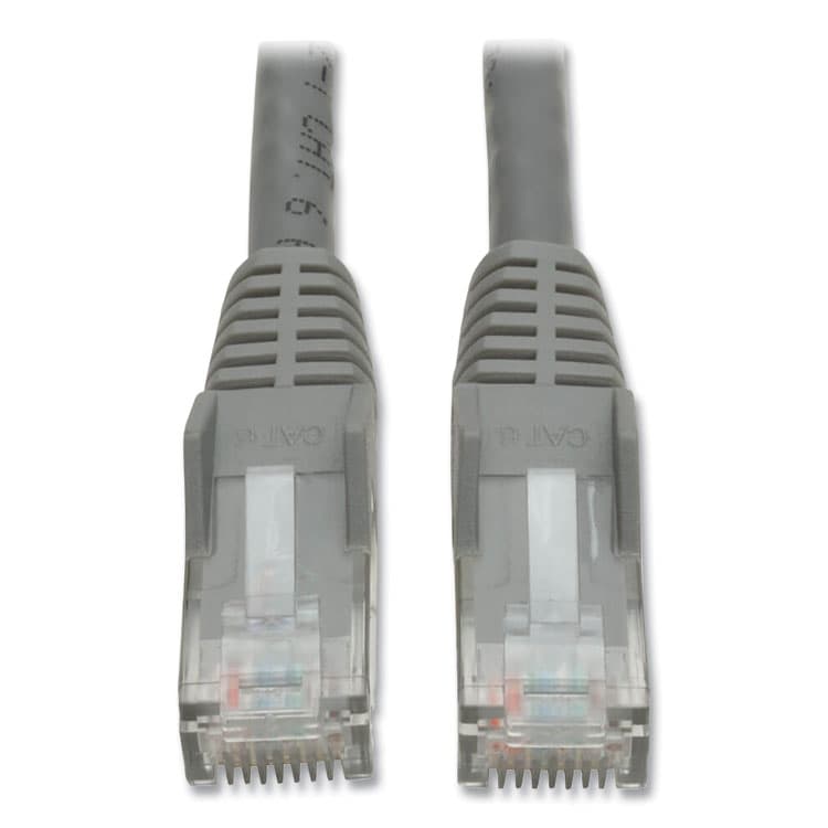 EATON CORPORATION CAT6 Gigabit Snagless Molded Patch Cable, 50 ft, Gray (TRPN201050GY)