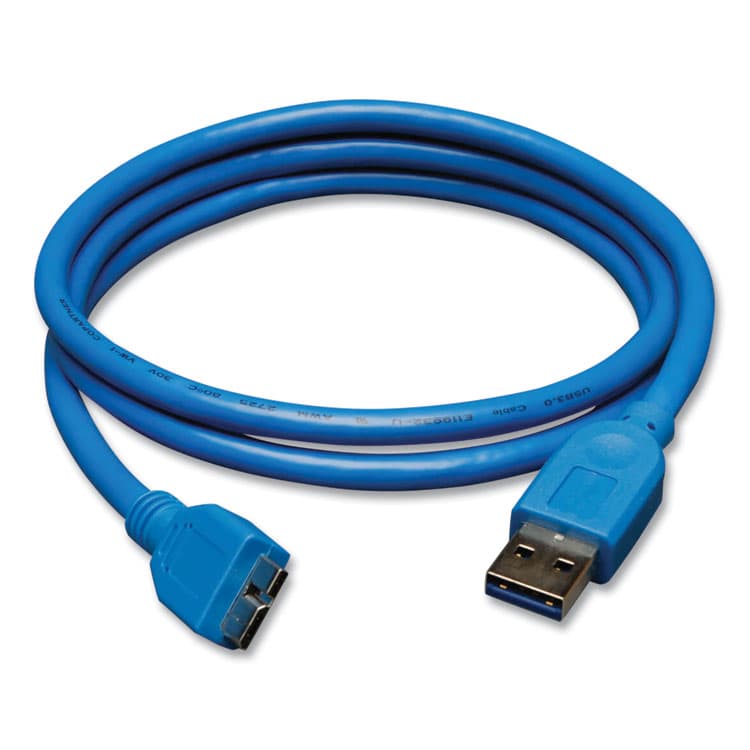 EATON CORPORATION USB 3.0 SuperSpeed Device Cable, 3 ft, Blue (TRPU326003)