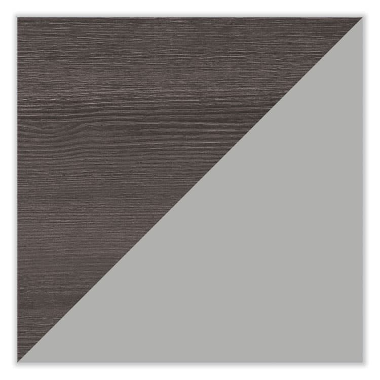 ALERA Alera Modern Teacher Series Pedestal Desk, Left-Side Pedestal: Box/Box/File, 60" x 24" x 28.75", Charcoal Woodgrain/Gray (ALEMSD6024CH) thumbnail 4