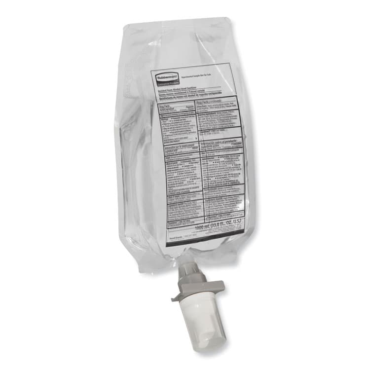 RUBBERMAID COMMERCIAL PROD. AutoFoam Refill With Alcohol Foam Hand Sanitizer, Clear, 1,000 mL, Fragrance-Free, 4/Carton (RCP2080803) thumbnail 2