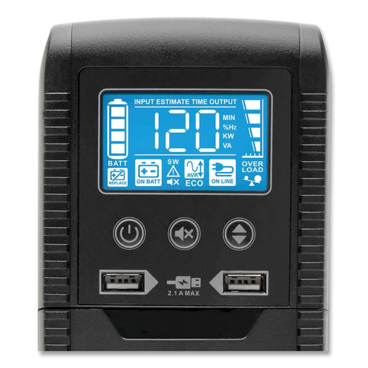 EATON CORPORATION ECO Series Desktop UPS Systems with USB Monitoring, 8 Outlets, 1,000 VA, 316 J (TRPECO1000LCD) thumbnail 4