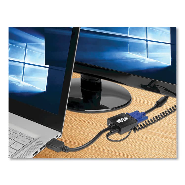 EATON CORPORATION HDMI to VGA with Audio Converter Cable, 6", Black (TRPP13106N) thumbnail 2