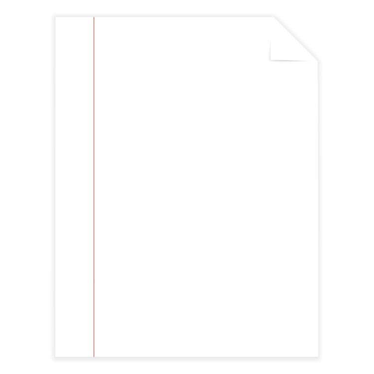 SOUTHWORTH CO. 25% Cotton Business Paper, Red Margin Rule, 95 Bright, 20 lb Bond Weight, 8.5 x 11, White, 500 Sheets/Ream (SOU403CR) thumbnail 2