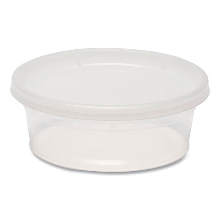 GEN Plastic Deli Container with Lid, 8 oz, Clear, Plastic, 240/Carton (GENDELI8OZ) thumbnail 2