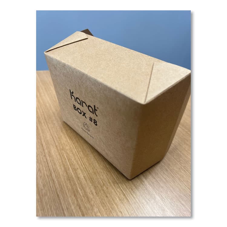 GEN Reclosable Kraft Take-Out Box, 48 oz, 6.93 x 5.62 x 2.4, Brown, Paper, 300/Carton (GENPAPERBOX8) thumbnail 3