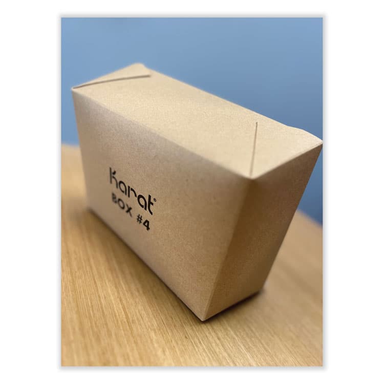 GEN Reclosable Kraft Take-Out Box, 110 oz, 8.93 x 6.65 x 3.5, Brown, Paper, 160/Carton (GENPAPERBOX4) thumbnail 4