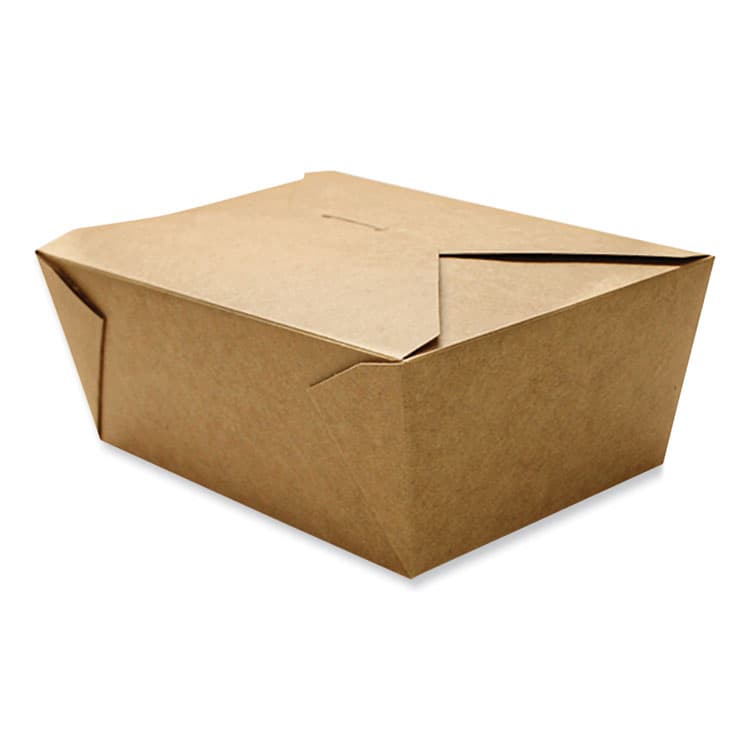 GEN Reclosable Kraft Take-Out Box, 110 oz, 8.93 x 6.65 x 3.5, Brown, Paper, 160/Carton (GENPAPERBOX4) thumbnail 2