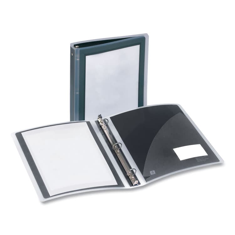 AVERY PRODUCTS CORPORATION Flexi-View Binder with Round Rings, 3 Rings, 1.5" Capacity, 11 x 8.5, Black (AVE17637)