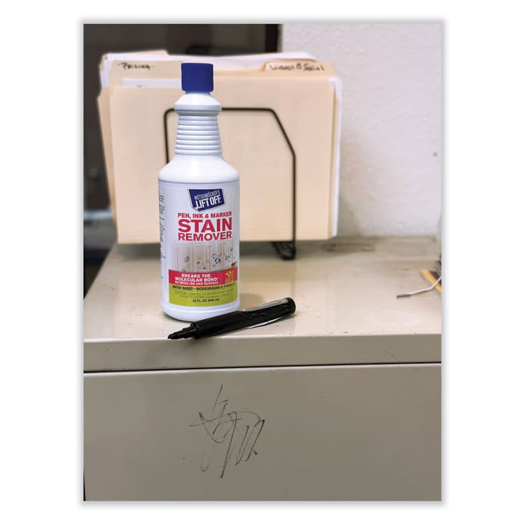 MOTSENBOCKER'S Lift Off #3: Pen, Ink and Marker Graffiti Remover, 32 oz Pour Bottle, 6/Carton (MOT40903) thumbnail 3
