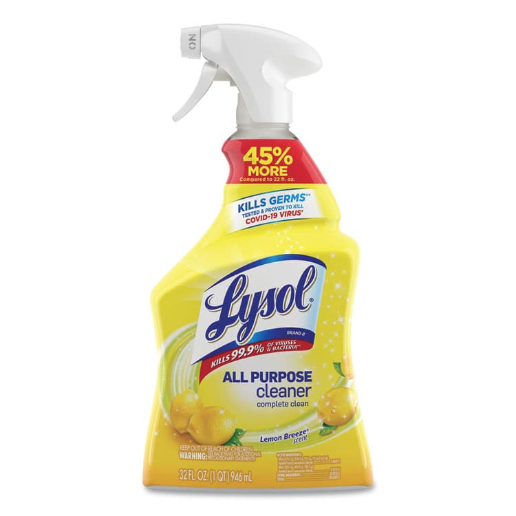 RECKITT BENCKISER Ready-to-Use All-Purpose Cleaner, Lemon Breeze, 32 oz Spray Bottle (RAC75352EA)